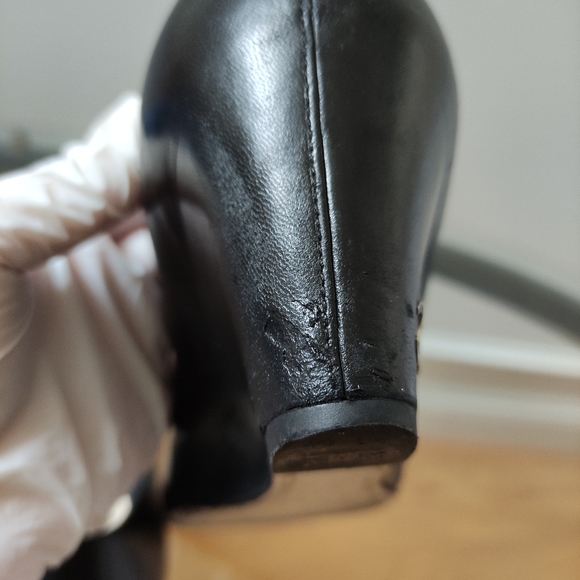 Chanel Interlocking CC Logo Patent Leather Cap Toe Wedge Pumps 38 black - Picture 16 of 16